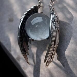 ANGLE WING CRYSTAL NECKLACE