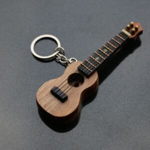WOODEN GUITAR KEYCHAIN